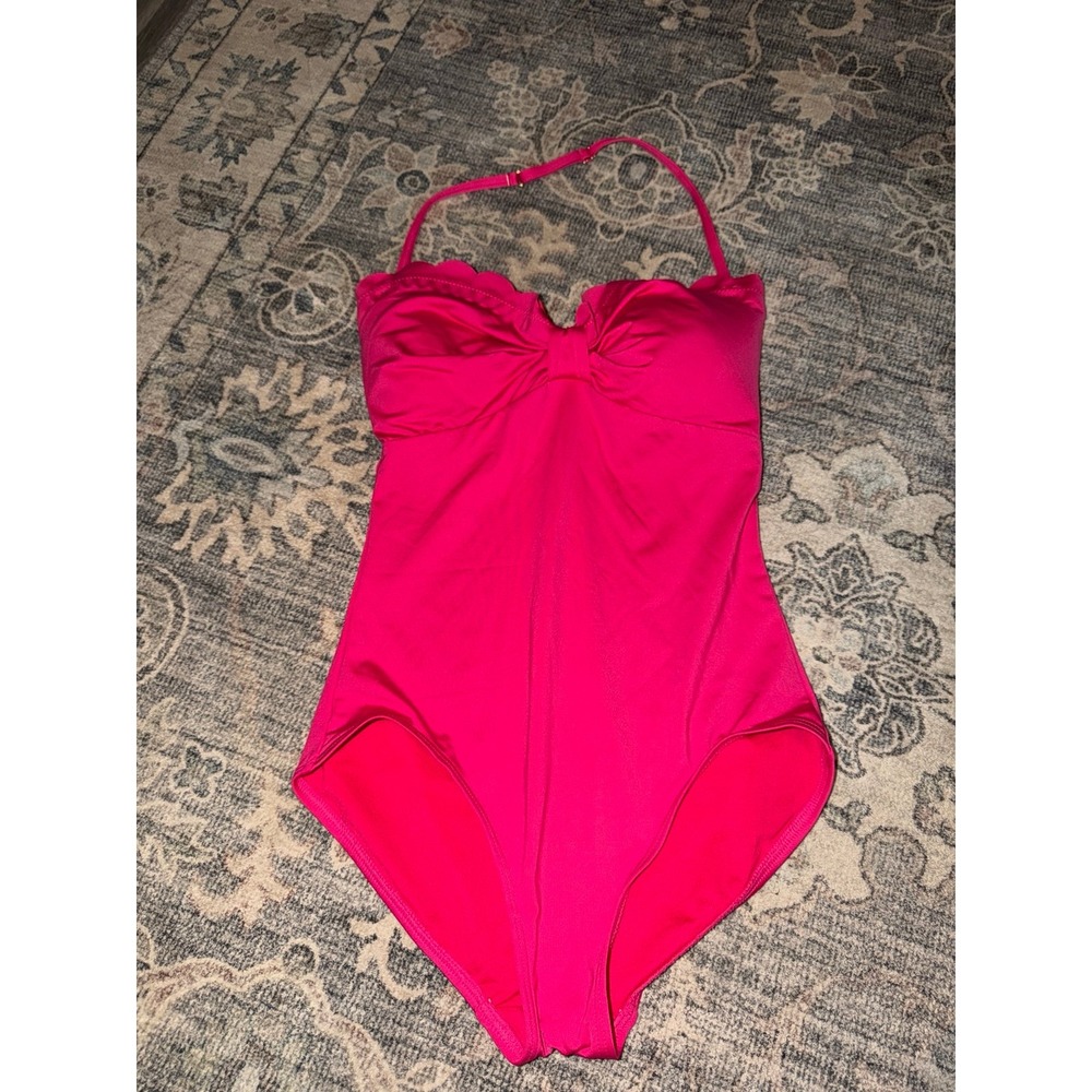 Kate Spade Pink Scalloped One Piece Swimsuit